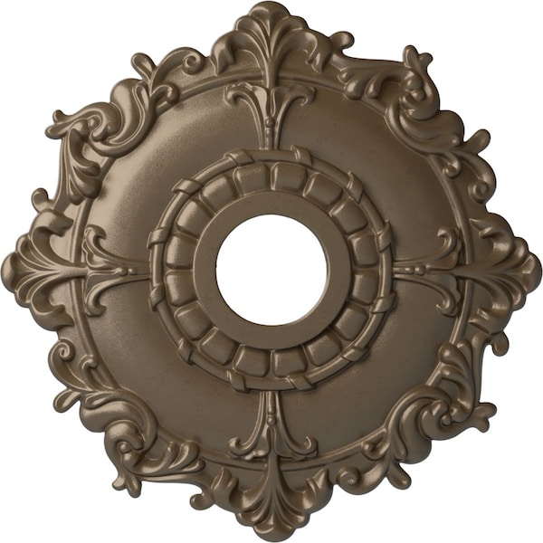 Ekena Millwork Riley Ceiling Medallion (Fits Canopies up to 4 5/8"), 18"OD x 3 1/2"ID x 1 1/2"P, Warm Silver CM18RLWSS - main